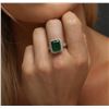 Image 2 : 14KT Yellow Gold 4.43 ctw Emerald and Diamond Ring