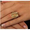Image 1 : 14KT Yellow Gold 16.38 ctw Citrine and Diamond Ring