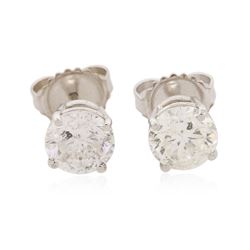 14KT White Gold 2.07 ctw Diamond Earrings