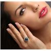 Image 1 : 14KT White Gold 8.31 ctw Sapphire and Diamond Ring