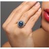 Image 2 : 14KT White Gold 8.31 ctw Sapphire and Diamond Ring