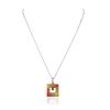 Image 3 : 14KT White Gold 4.26 ctw Yellow Sapphire and Diamond Pendant With Chain