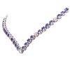 Image 7 : 14KT White Gold 11.52 ctw Tanzanite and Diamond Necklace