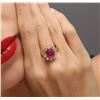 Image 6 : 14KT Yellow Gold 3.84 ctw Ruby and Diamond Ring