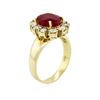 Image 7 : 14KT Yellow Gold 3.84 ctw Ruby and Diamond Ring