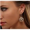Image 5 : 14KT Yellow Gold 0.75 ctw Diamond Dangle Earrings