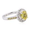 Image 4 : 14KT White Gold GIA Certified 2.47 ctw Sapphire and Diamond Ring