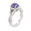 Image 7 : 14KT White Gold 1.26 ctw Tanzanite and Diamond Ring