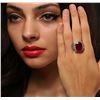 Image 2 : 14KT White Gold 17.63 ctw Ruby and Diamond Ring