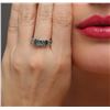 Image 1 : Platinum 1.33 ctw Paraiba Tourmaline Ring