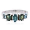 Image 3 : Platinum 1.33 ctw Paraiba Tourmaline Ring