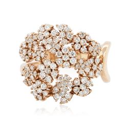 14KT Rose Gold 0.86 ctw Diamond Ring