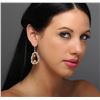 Image 1 : 14KT Yellow Gold 35.28 ctw Citrine and Diamond Earrings
