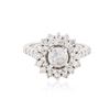 Image 3 : 14KT White Gold 1.87 ctw Diamond Ring