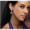 Image 5 : 14KT White Gold 5.52 ctw Tanzanite and Diamond Earrings
