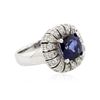 Image 4 : 14KT White Gold 2.25 ctw Tanzanite and Diamond Ring