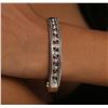 Image 5 : 18KT White Gold 1.43 ctw Diamond Bangle Bracelet