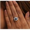Image 2 : 14KT White Gold 1.74 ctw Tanzanite and Diamond Ring