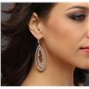 Image 2 : 14KT Rose Gold 3.75 ctw Diamond Earrings