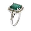 Image 5 : 14KT White Gold 5.71 ctw GIA Certified Emerald and Diamond Ring