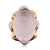 Image 3 : 10KT Yellow Gold 29.34 ctw Rose Quartz and Diamond Ring