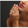 Image 5 : 10KT Yellow Gold 29.34 ctw Rose Quartz and Diamond Ring
