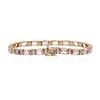 Image 4 : 14KT Rose Gold 17.25 ctw Pink Sapphire and Diamond Bracelet