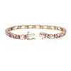 Image 6 : 14KT Rose Gold 17.25 ctw Pink Sapphire and Diamond Bracelet