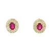 Image 3 : 14KT Yellow Gold 2.07 ctw Ruby and Diamond Earrings