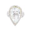 Image 3 : 14KT Two-Tone Gold 8.92 ctw Aquamarine and Diamond Ring