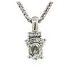 Image 3 : 14KT White Gold 0.97 ctw Diamond Pendant With Chain