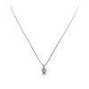 Image 4 : 14KT White Gold 0.97 ctw Diamond Pendant With Chain