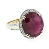 Image 4 : 14KT Yellow Gold 8.66 ctw Ruby and Diamond Ring