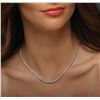 Image 2 : 18KT White Gold 6.28 ctw Diamond Necklace