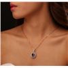 Image 2 : 14KT Yellow Gold 4.20 ctw Tanzanite and Diamond Pendant With Chain