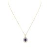 Image 3 : 14KT Yellow Gold 4.20 ctw Tanzanite and Diamond Pendant With Chain