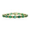 Image 3 : 14KT Yellow Gold 11.84 ctw Emerald and Diamond Bracelet