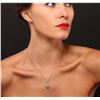 Image 1 : 14KT White Gold 1.57 ctw Diamond Pendant With Chain