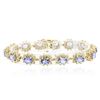 Image 3 : 14KT Yellow Gold 9.90 ctw Tanzanite and Diamond Bracelet