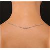 Image 5 : 14KT White Gold 1.33 ctw Emerald and Diamond Pendant With Chain