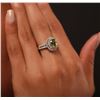 Image 5 : 14KT White and Yellow Gold 1.67 ctw Peridot and Diamond Ring