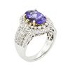 Image 7 : 14KT Two-Tone Gold 4.12 ctw Tanzanite and Diamond Ring