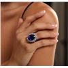Image 1 : 14KT White Gold 23.16 ctw Tanzanite and Diamond Ring