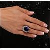 Image 2 : 14KT White Gold 23.16 ctw Tanzanite and Diamond Ring