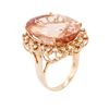 Image 7 : 14KT Rose Gold 24.00 ctw Morganite and Diamond Ring