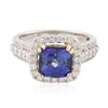 Image 1 : 14KT Two-Tone Gold 3.47 ctw Tanzanite and Diamond Ring