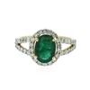 Image 3 : 14KT Yellow Gold 1.95 ctw Emerald and Diamond Ring