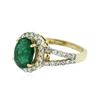 Image 4 : 14KT Yellow Gold 1.95 ctw Emerald and Diamond Ring