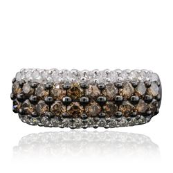 14KT White Gold 1.40 ctw Brown Diamond Ring