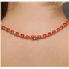 Image 6 : 14KT Yellow Gold 33.95 ctw Coral and Diamond Necklace